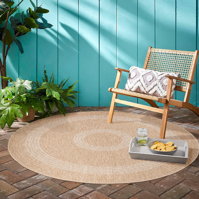 Tapis aspect jute - Rond - Beige