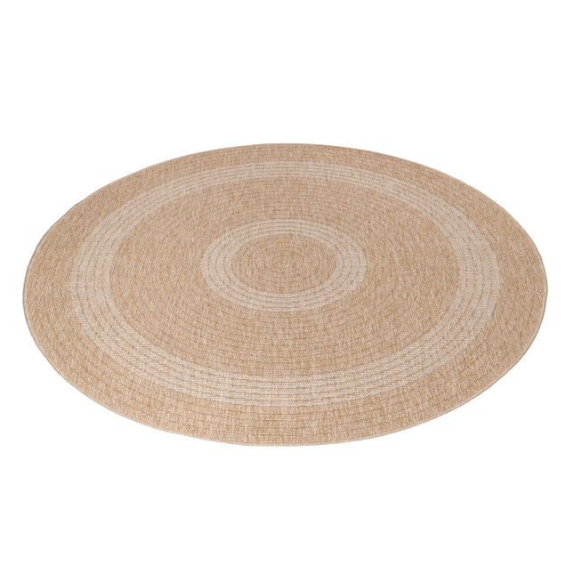 Jute Look Vloerkleed - Rond - Beige