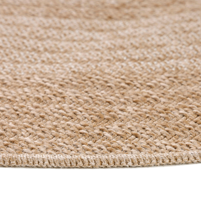 Jute Look Vloerkleed - Rond - Beige