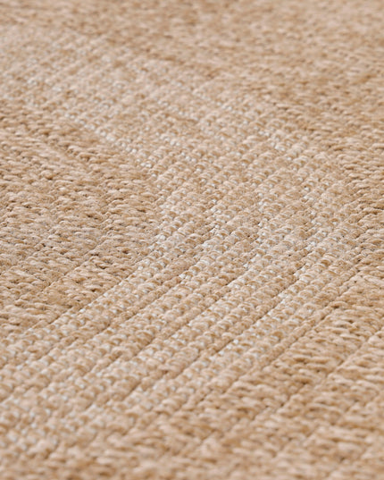 Jute Look Vloerkleed - Rond - Beige