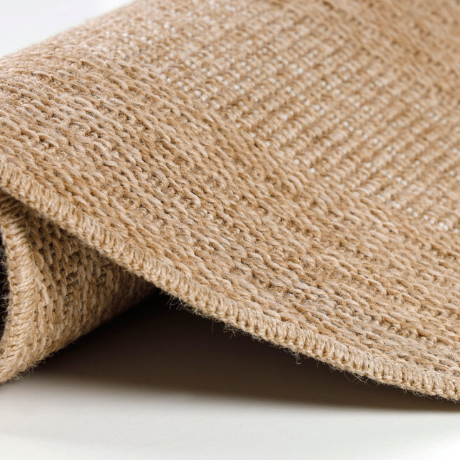 Jute Look Vloerkleed - Rond - Beige