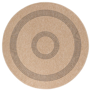 Tapis aspect jute - Rond - Noir