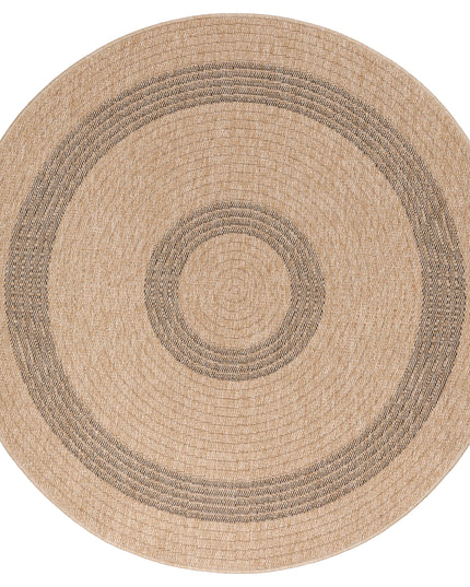 Tapis aspect jute - Rond - Noir