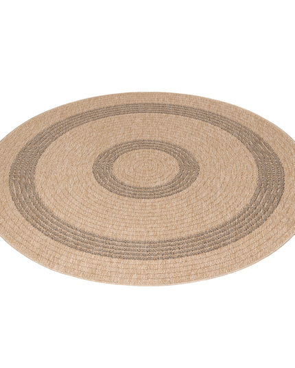 Tapis aspect jute - Rond - Noir