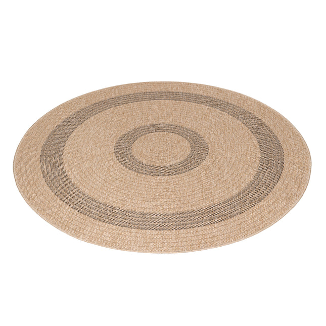 Tapis aspect jute - Rond - Noir