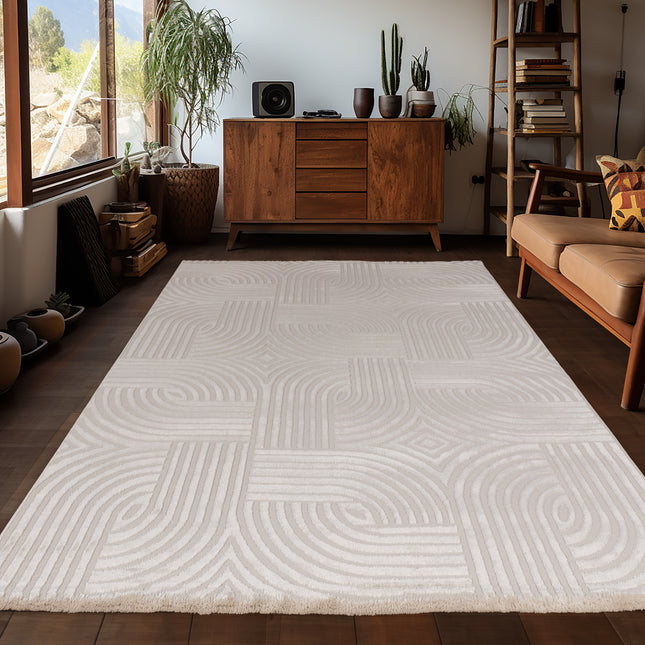 Tapis abstrait - Sara - Beige 12