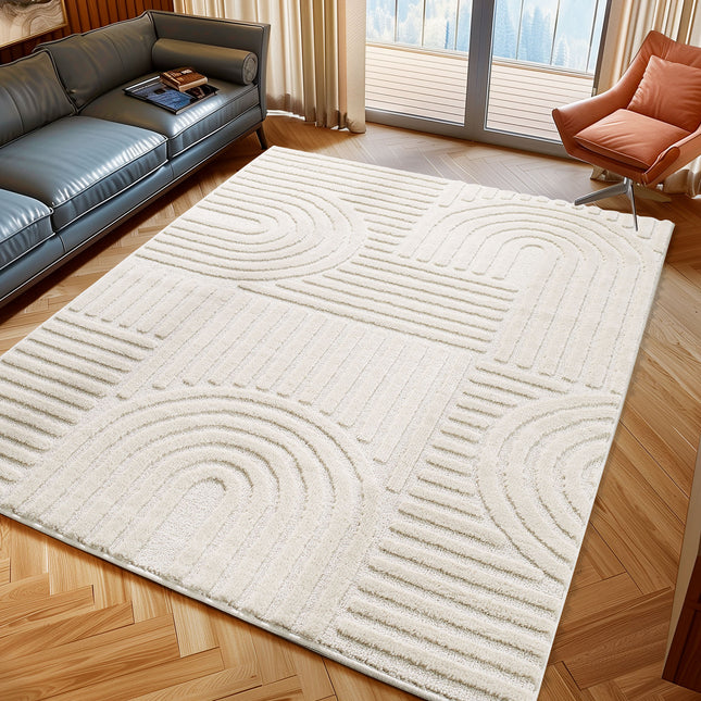 Tapis scandinave - Arch - Crème