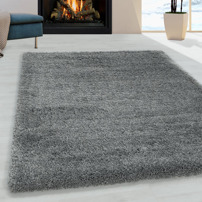 Tapis Shaggy - Duveteux - Gris clair