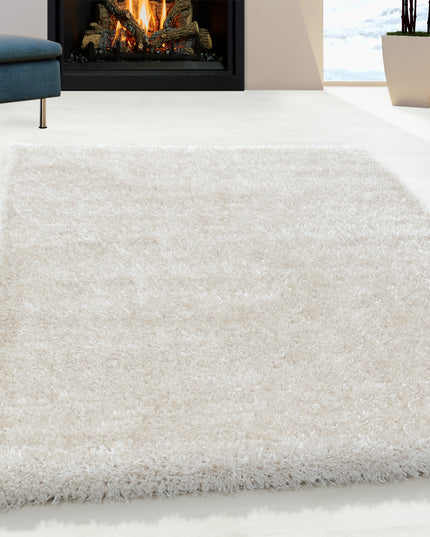 Tapis à poils longs de luxe - Uni - Crème