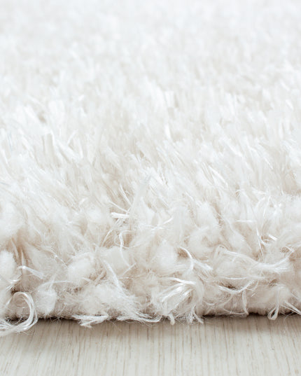 Tapis à poils longs de luxe - Uni - Crème