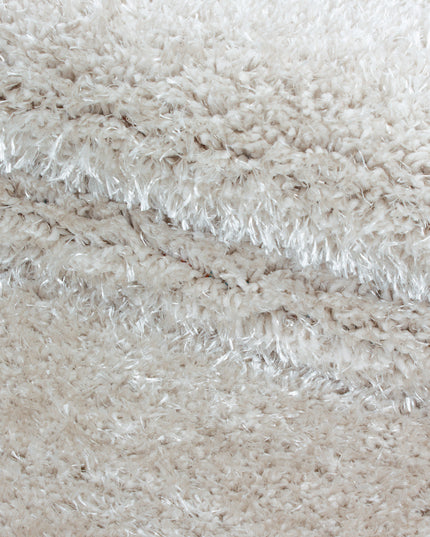 Tapis à poils longs de luxe - Uni - Crème