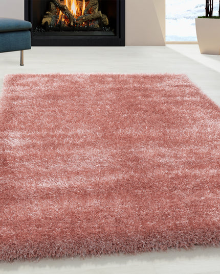 Hoogpolig Vloerkleed Luxe - Plain - Roze