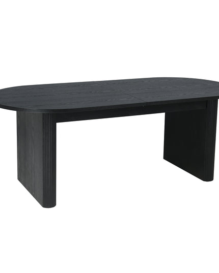 Eettafel Maya - Zwart Fineer - Uitschuifbaar 200-240cm