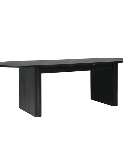 Eettafel Maya - Zwart Fineer - Uitschuifbaar 200-240cm