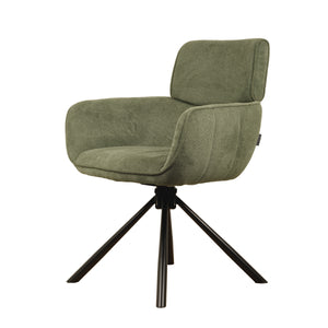 Chaise pivotante Cato - Vert - Tissage