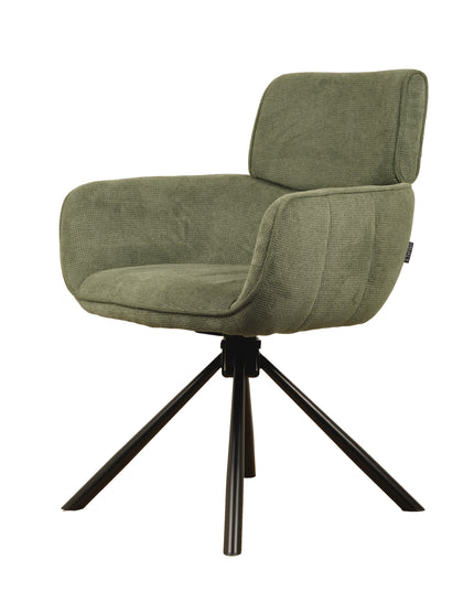 Chaise pivotante Cato - Vert - Tissage