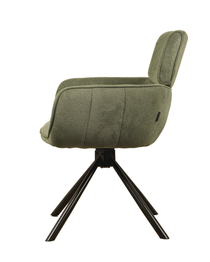 Chaise pivotante Cato - Vert - Tissage