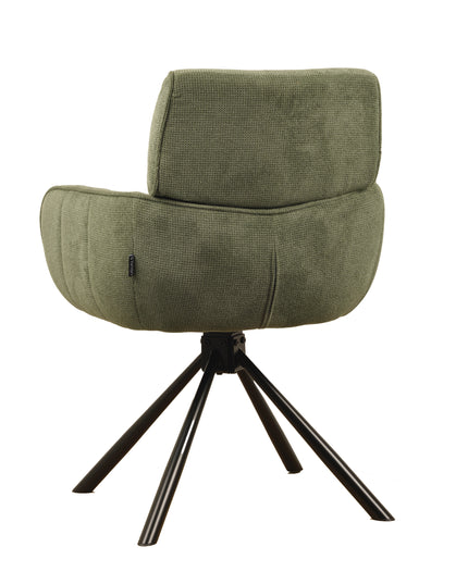 Chaise pivotante Cato - Vert - Tissage