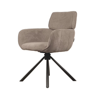 Chaise pivotante Cato - Taupe - Tissage