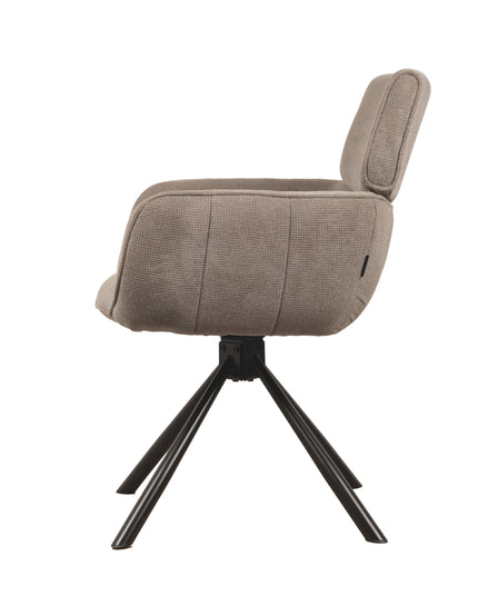 Chaise pivotante Cato - Taupe - Tissage