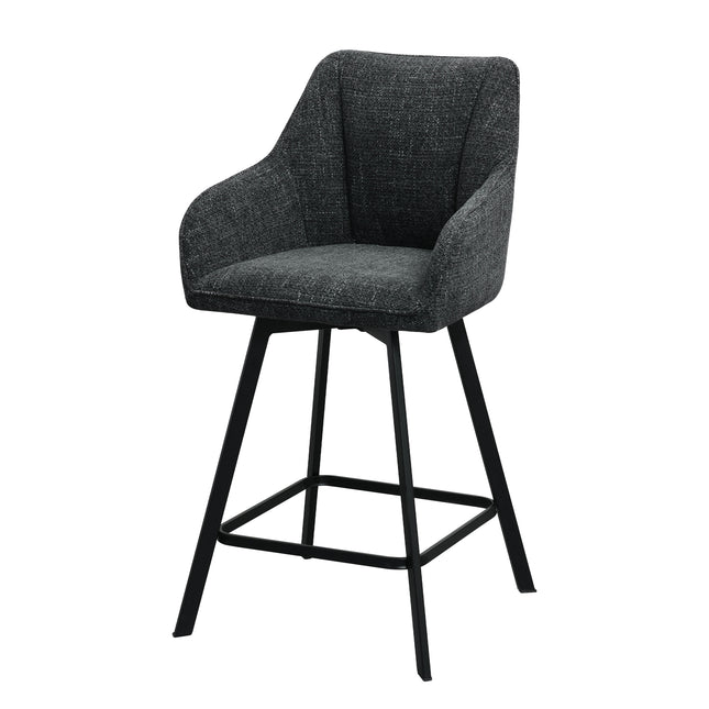 Tabouret de Bar Daisy - Anthracite - Tissage