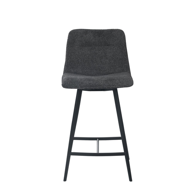 Tabouret de Bar Elsa - Chenille Anthracite