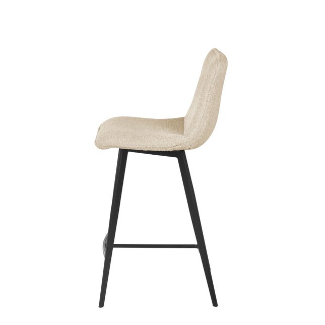 Tabouret de Bar Elsa - Chenille Beige