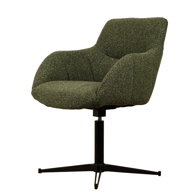 Chaise pivotante Emma - Vert - Tissage