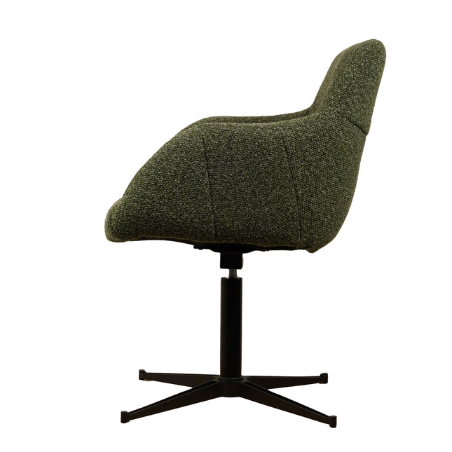 Chaise pivotante Emma - Vert - Tissage