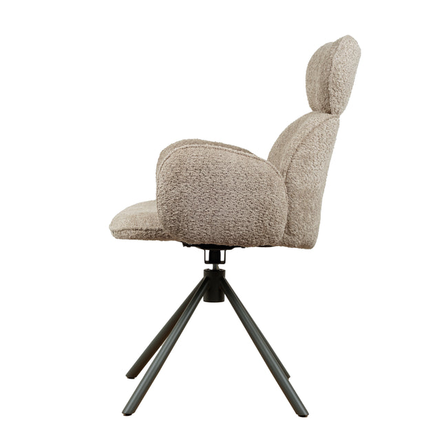 Chaise pivotante Maggy - Taupe - Chenille