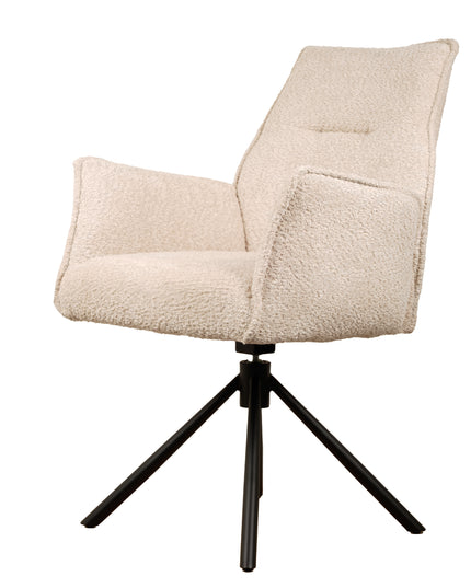 Chaise pivotante Nora - Beige - Chenille