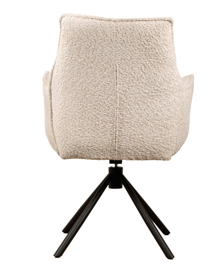 Chaise pivotante Nora - Beige - Chenille